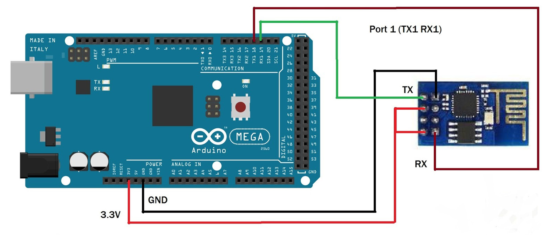 ESP01 connection with Host